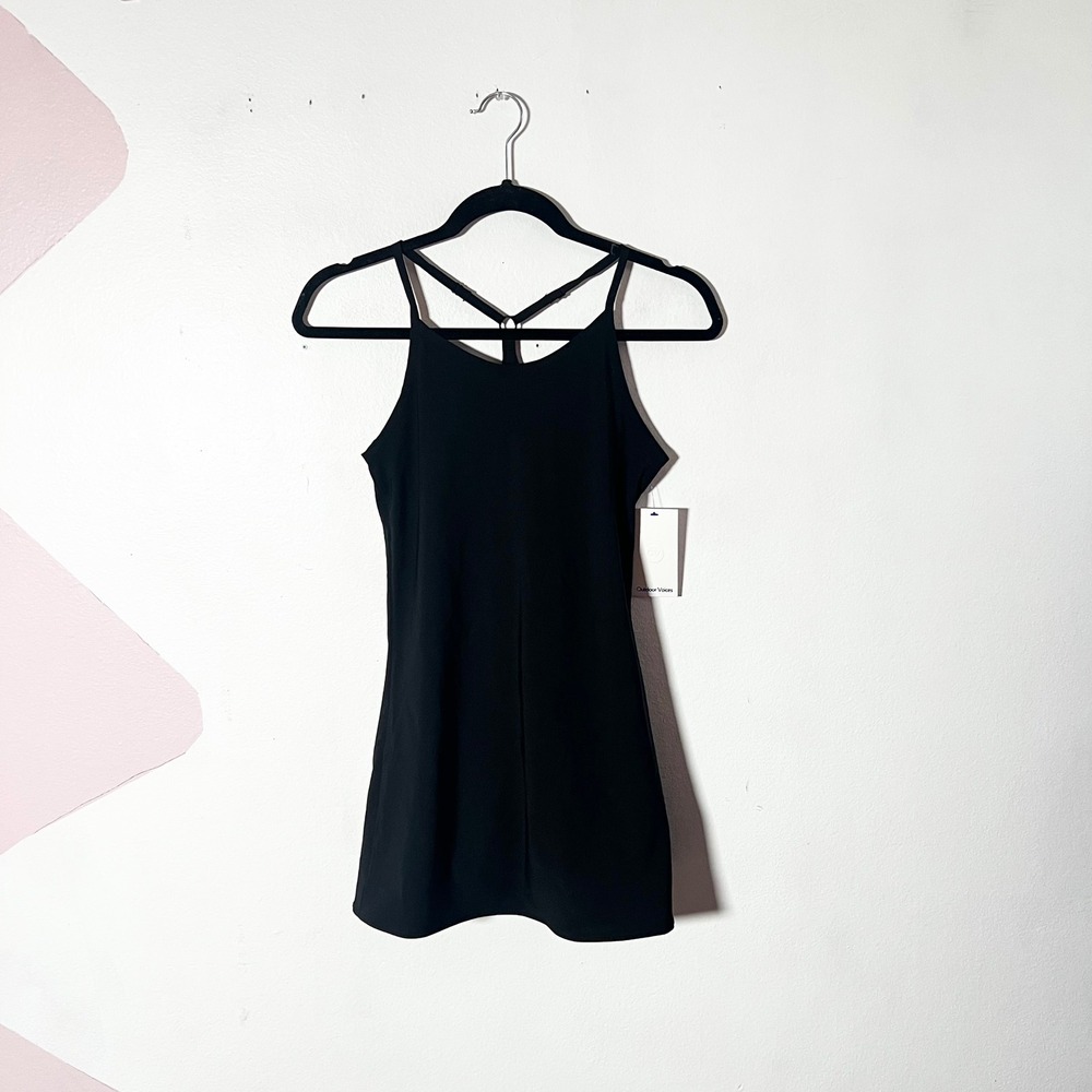 Outdoor Voices Girls Exercise Dress Size 10/12 Black Bulit In Shorts NWT
